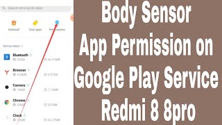 Body Sensor App Permission on Google Play Service Redmi 8 8pro screenshot 4
