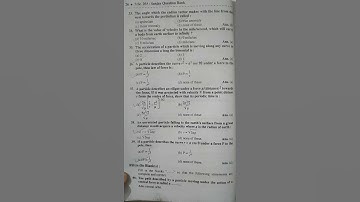 bsc 3rd year math Mechanics(Statics and Dynamics) important objective questions part-6