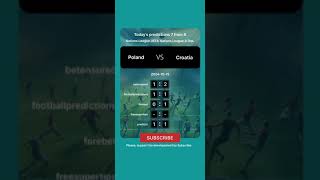 Poland vs Croatia Today Prediction #football #predictions #bettingtips