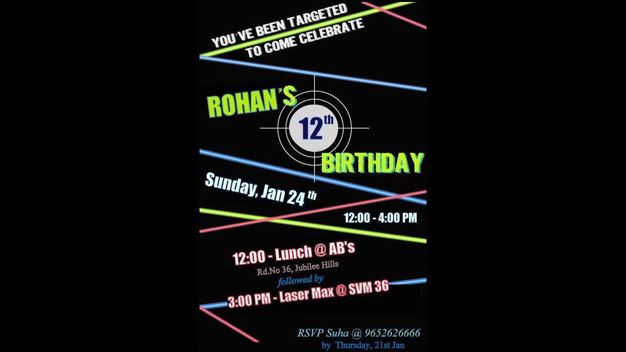 01242016   Rohan 12th BDay
