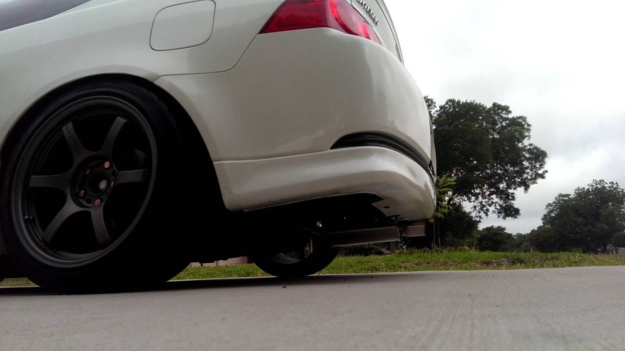 K Tuned 3' oval exhaust and header - YouTube
