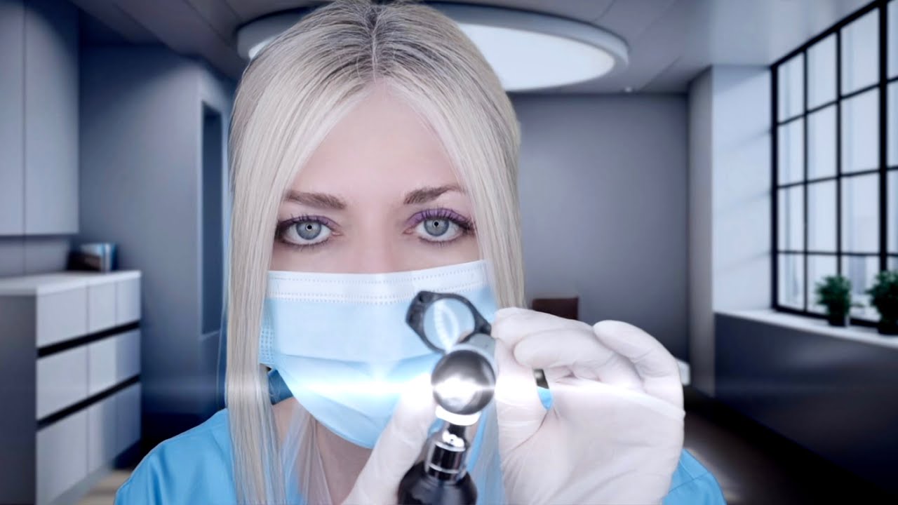 ASMR-осмотр и глубокая чистка ушей: отоскоп, шипучие капли, ковыряние в ушах, промывание водой, п...