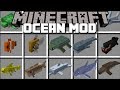 Minecraft OCEAN MOD / PLAY WITH FISH IN THE SEA AND CATCH THEM TO EAT!! Minecraft