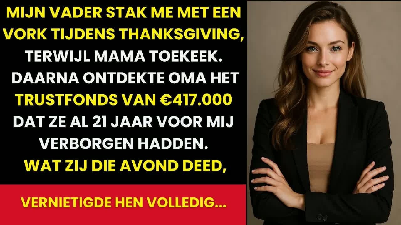 De geur van gebraden kalkoen hing in de eetkamer, maar het was een dun masker over de ijzige spanning die eronder broeide. Mijn moeder had het goede servies met militaire precisie gerangschikt,...