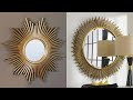 Diy wall mirror dcor ideas  gold mirror decor at home