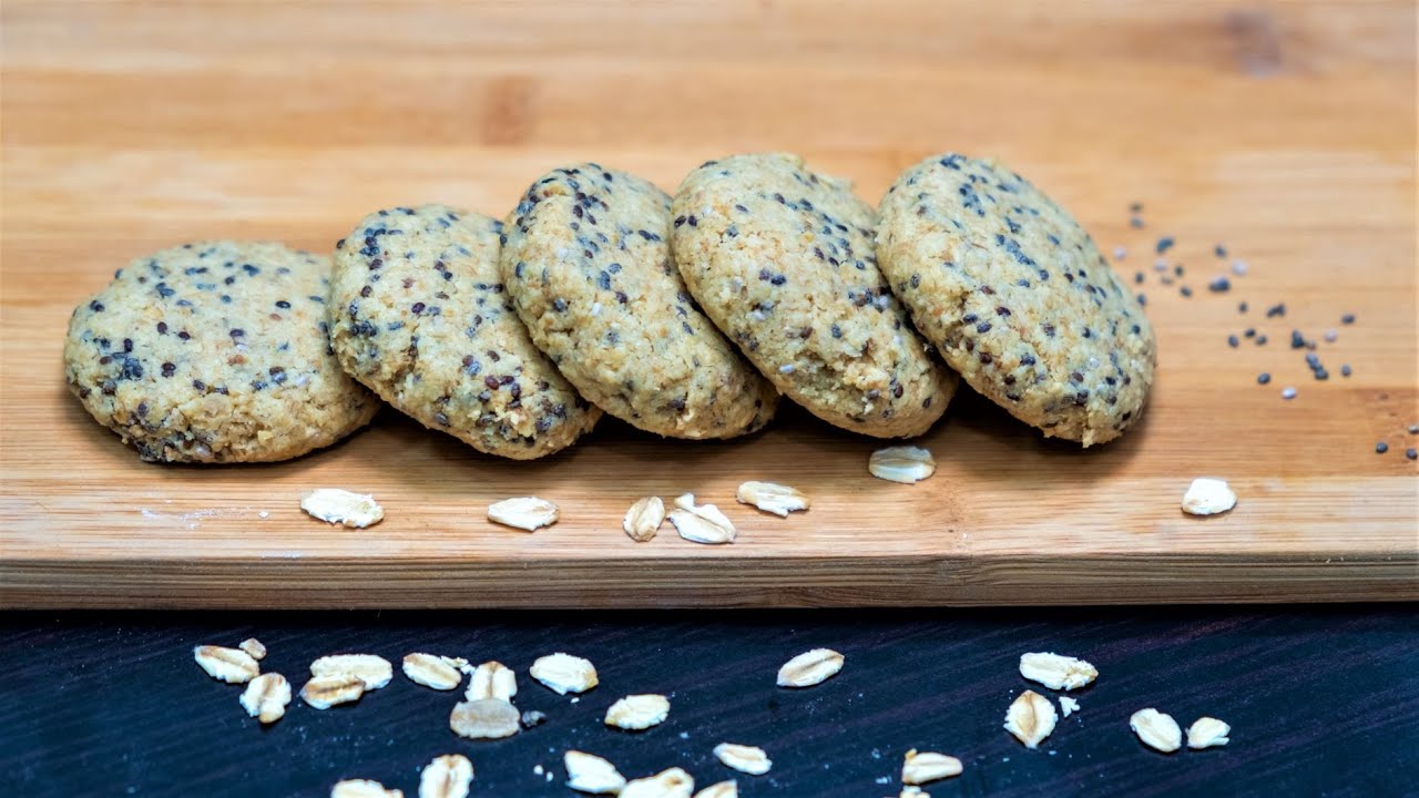 Oats and Chia Seeds Cookies Recipe (Glutenfree, Sugarfree, No baking