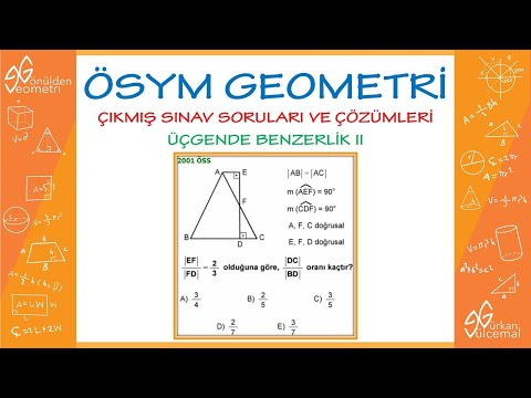 ÖSYM | ÇIKMIŞ SORULAR | GEOMETRİ | ÜÇGENDE BENZERLİK II | (PDF EKLİ)