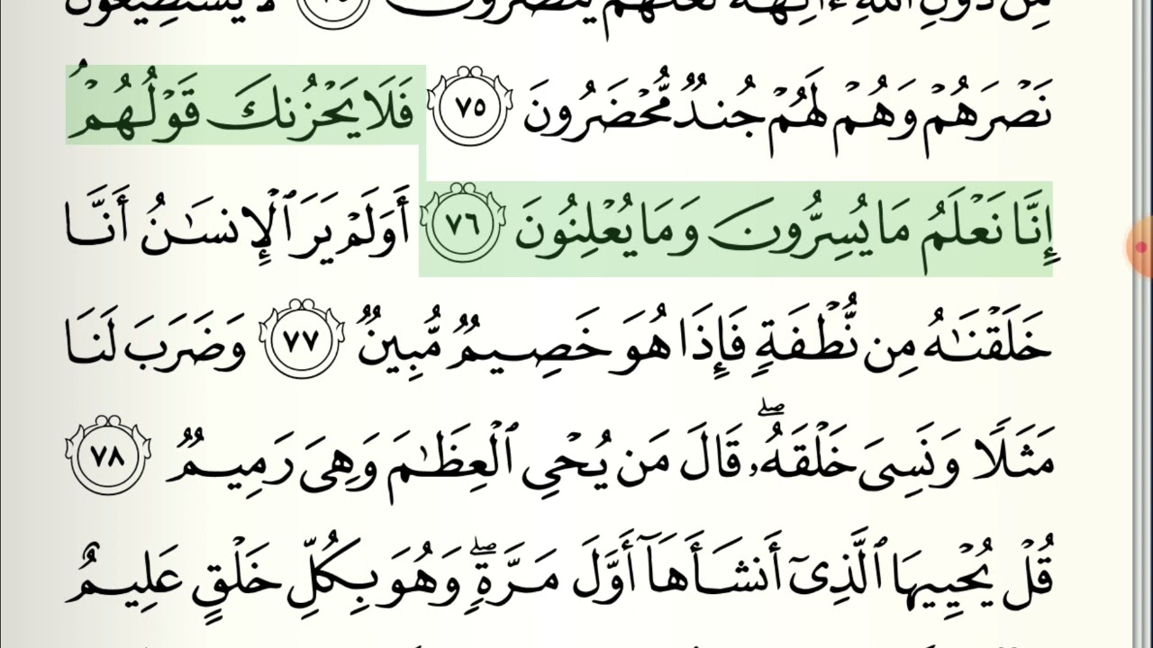 سورة يس (71 - 83) مكررة كل اية 3 مرات