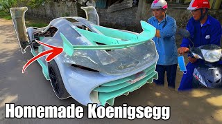 Complete automatic spoiler for homemade supercar Koenigsegg jesko