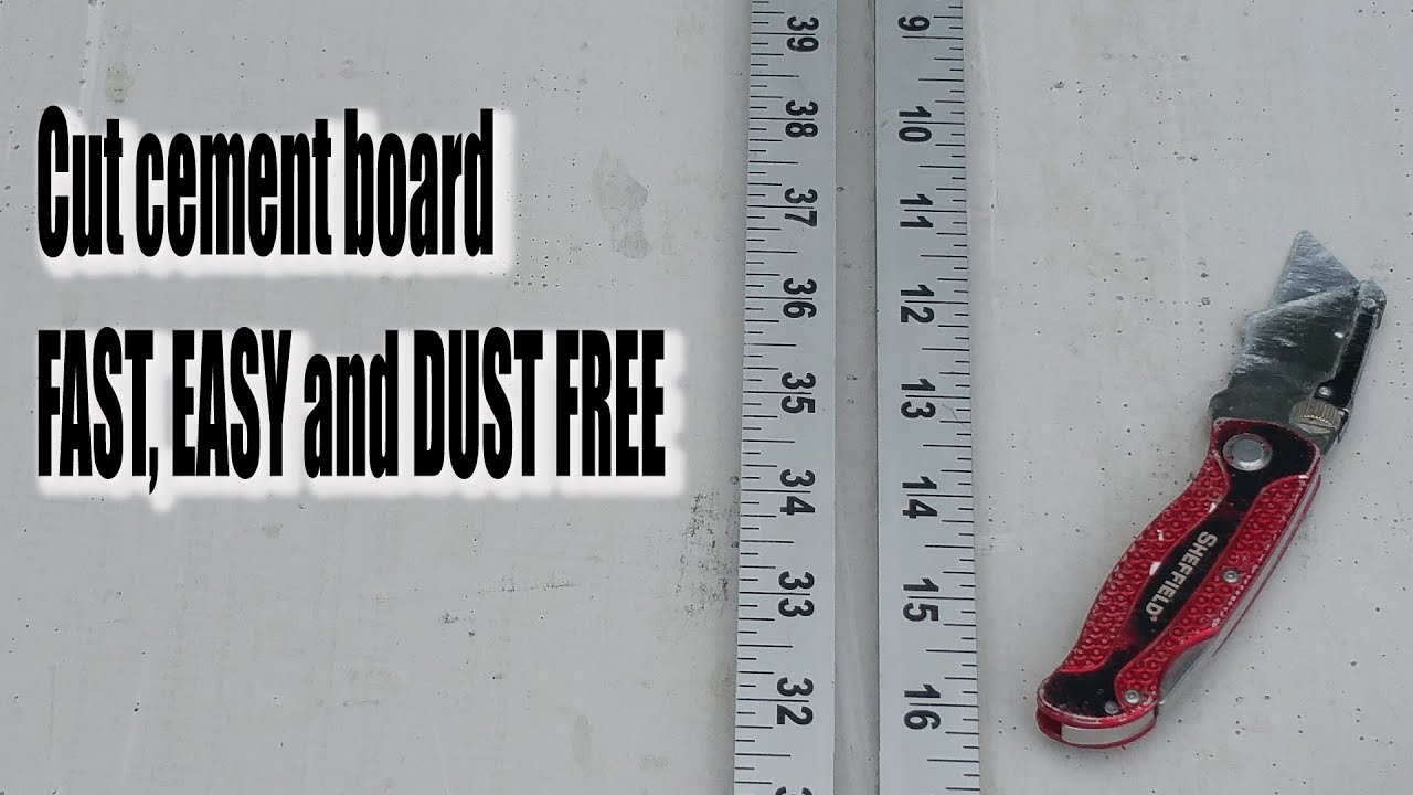 How to cut cement board / Easy way to cut cement board - YouTube