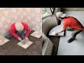 Young Man with great tiling skills -Great tiling skills -Great technique in construction PART 45