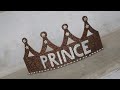 Diy prince crown making with paper  how to make prince crown at home  tiara crown  birt.ay crown