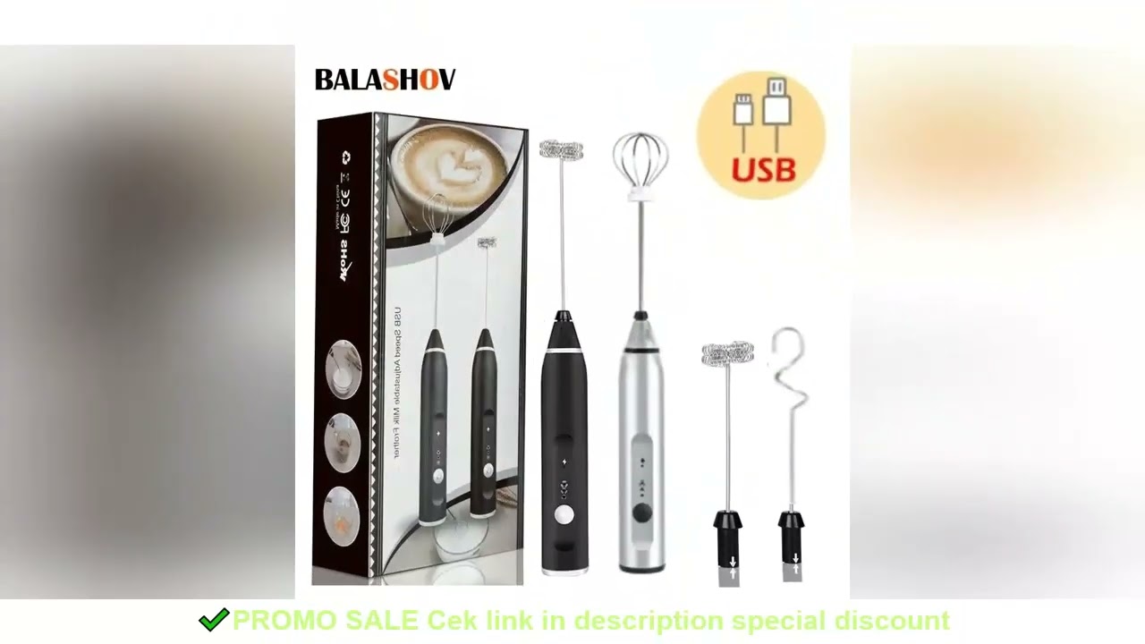 Portable Electric Milk Frothers Handheld Blender USB Mini Coffee Maker Whisk Mixer Cappuccino Cream