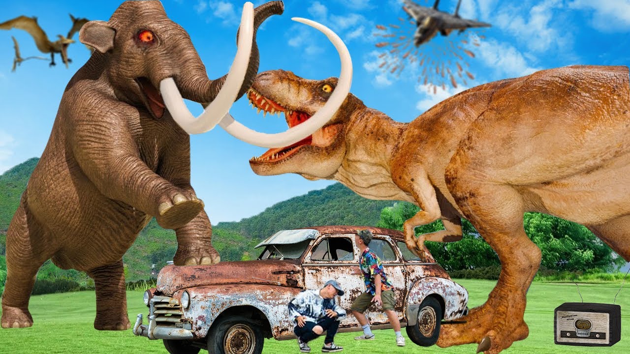 The Best Of Dinosaur Attack 2023 T Rex Vs Elephant Jurassic Park 