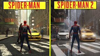 Marvel's Spider-Man PS4 Pro vs Spider-Man 2 PS5 Ray Tracing On 4K 30 FPS Graphics Comparison