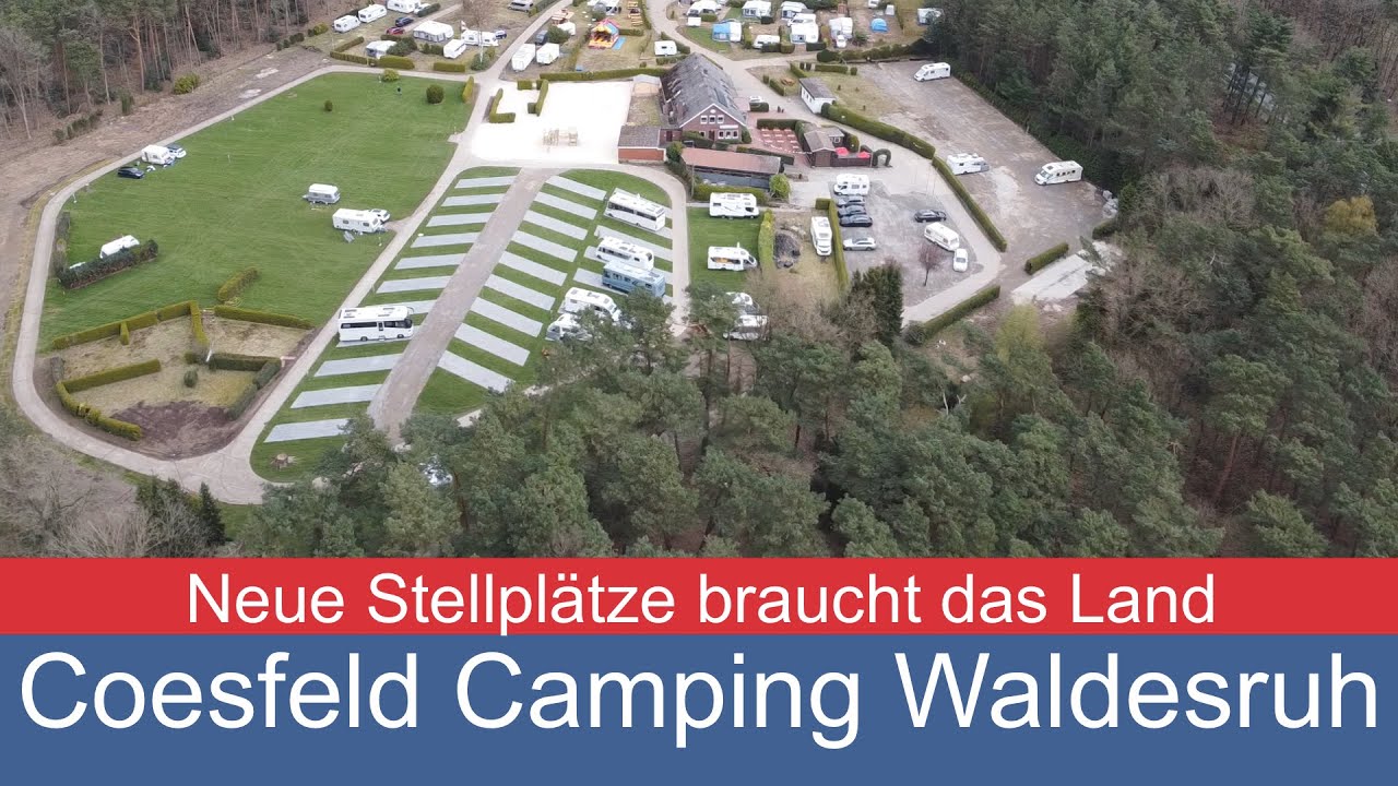 Camping Waldesruh Coesfeld mit neuem Wohnmobilstellplatz / 