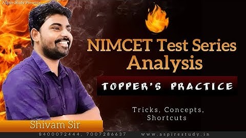 NIMCET Test Series Free Analysis - Probability 02 by Best NIMCET Coaching Aspire Study