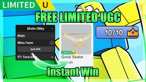[FREE UGC LIMITED] Skate Obby Script • Instant Win • Anti AFK [Roblox]