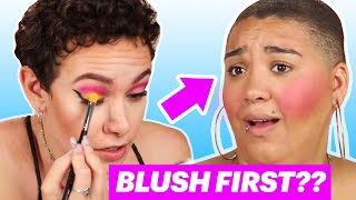 Women Try Doing Their Makeup in Alphabetical Order