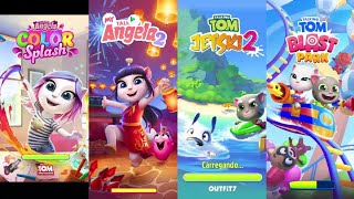 My Talking Angela 2 vs Talking Angela Color Splash vs Talking Tom Jetski 2 vs Talking Tom Blast Park screenshot 5