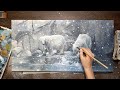 Time-lapse of &quot;Hide &amp; Seek&quot; by Akiane #shorts #polar bears#akiane