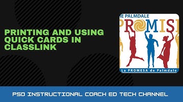 Printing and Using Classlink Quick Cards (TK/K/1st Grades)