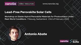 Lead-Free Perovskite Solar Cells - Antonio Abate