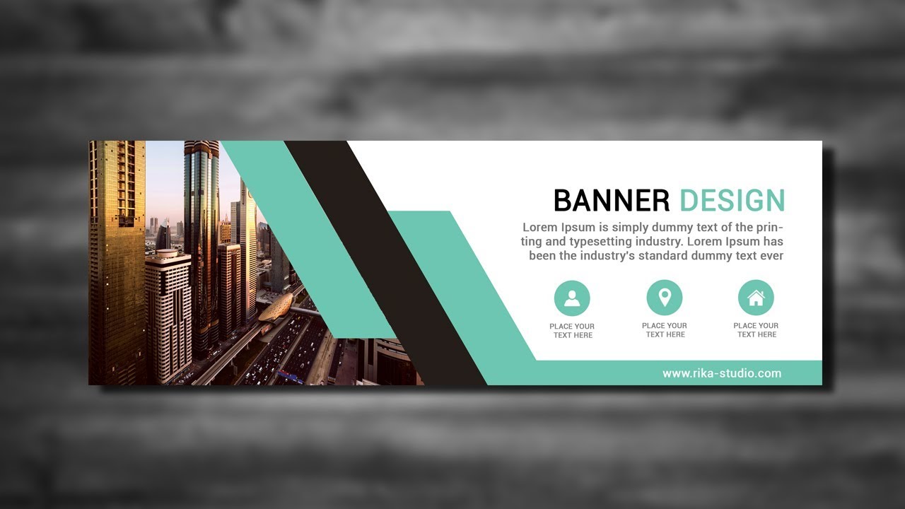 Cara membuat Banner  dengan photoshop  Business Banner  