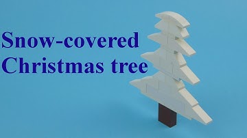 Lego Snow-covered Christmas tree  - How to build with lego blocks (DIY and TUTORIAL)
