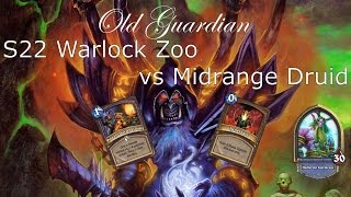 Hearthstone S22 Warlock Zoo vs Midrange Druid