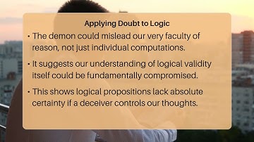 Does Cartesian Doubt Apply To Logical Propositions?