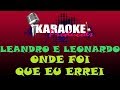 LEANDRO E LEONARDO - ONDE FOI QUE EU ERREI ( KARAOKE )