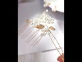 New Golden Leaf Hairpins Bridal Wedding Updo Hair Accessories Handmade Pearl Flower Hair Pin Set
