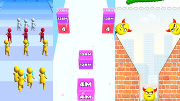 Draw To Smash Vs Jelly Run 2048 Vs Gun Clash| Android Ios Gameplay