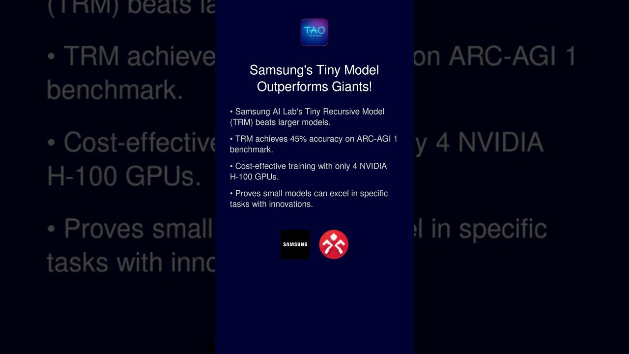 Samsung's Tiny Model Outperforms Giants!