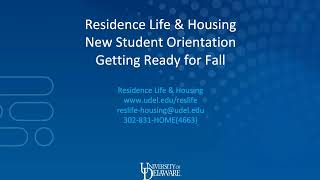 NSO 2022: Your Residence Hall Experience