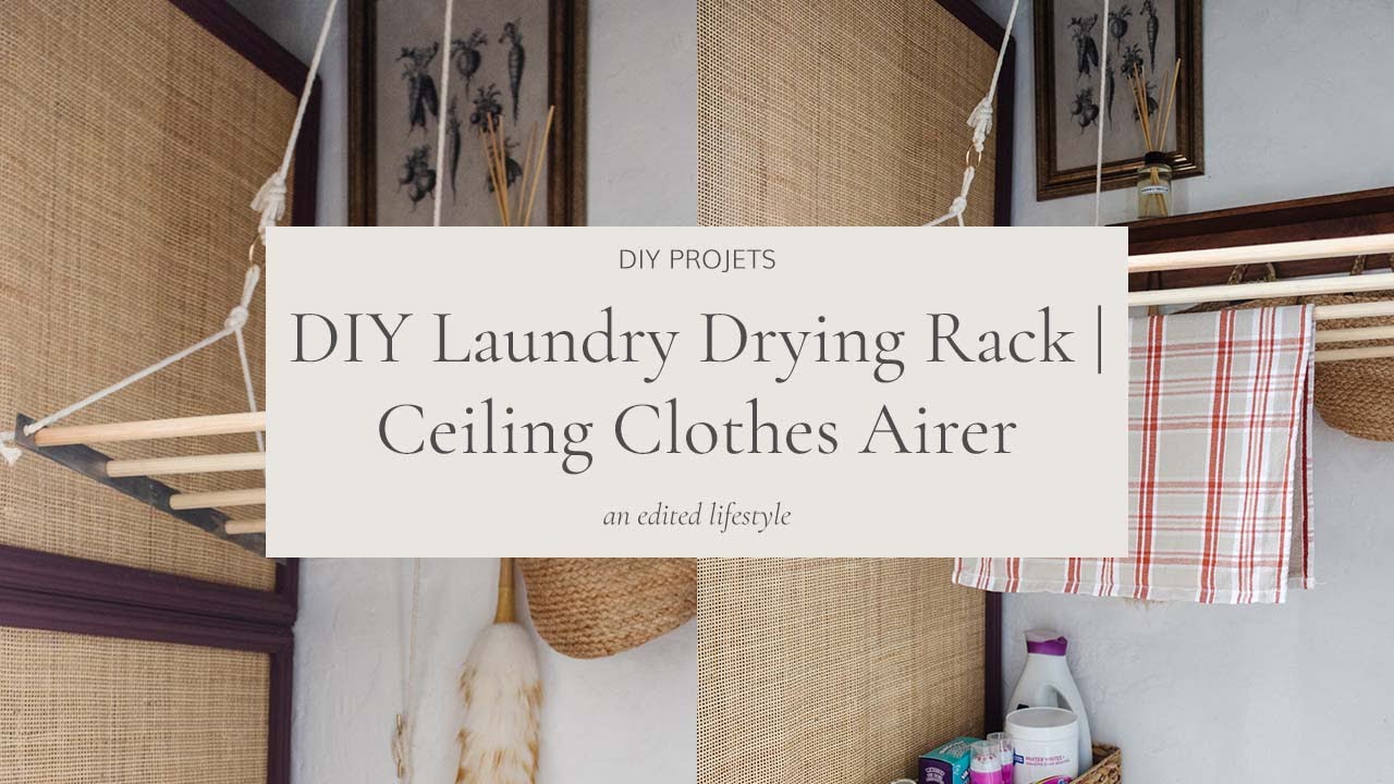 DIY Laundry Drying Rack, Ceiling Clothes Airer, Pulley Maid