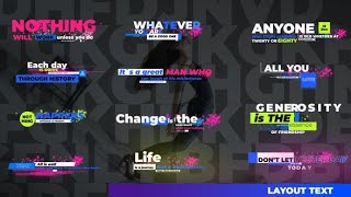 Modern Stripes and Particles Text Layout | After Effects Template screenshot 5