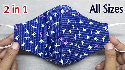 2 in 1 & ALL SIZES -Easy Pattern Mask | Face Mask Sewing Tutorial | Anyone Can Make This Mask Easily