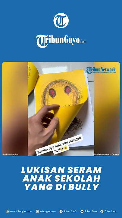 Viral! Lukisan Seram Yang Memiliki Makna Mendalam Seorang Siswa Korban Bully di Sekolah