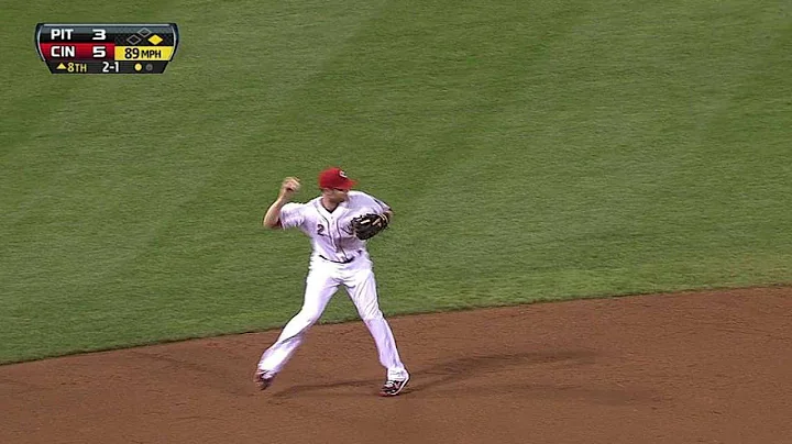 PIT@CIN: Cozart, Phillips turn double play in eighth