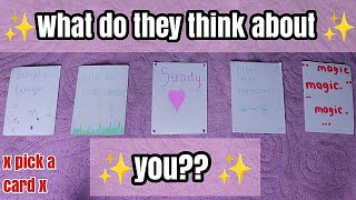 What do they think about you?? 🧐💘 || PICK A CARD READING || TAROT