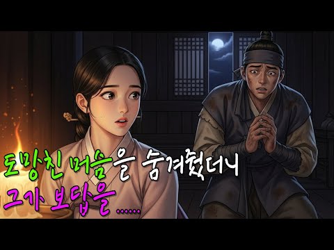 쫓기는 머슴을 숨겨준 마님.. 그날밤 그들에게 무슨 일이 일어났을까 야담 민화 설화 이야기 잠잘때 듣는 이야기 자면서 듣는 이야기 전래동화