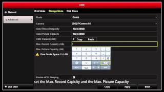 How to set up HDD quota