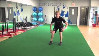Off-Ice Goalie Drill - Recovery To Lateral Push