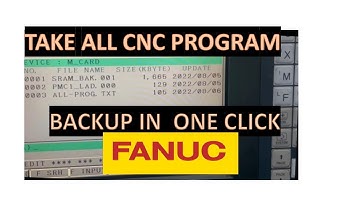 FANUC CNC : HOW TO  TAKE BACKUP ALL PART PROGRAM IN ONE CLICK : DOPAMYN ROBOTICS