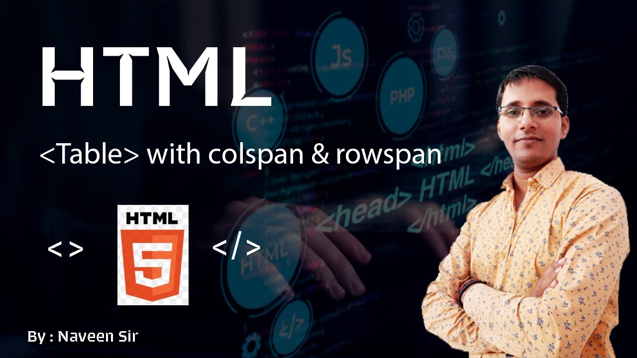 HTML, CSS Table with checkbox, colspan and rospan - YouTube