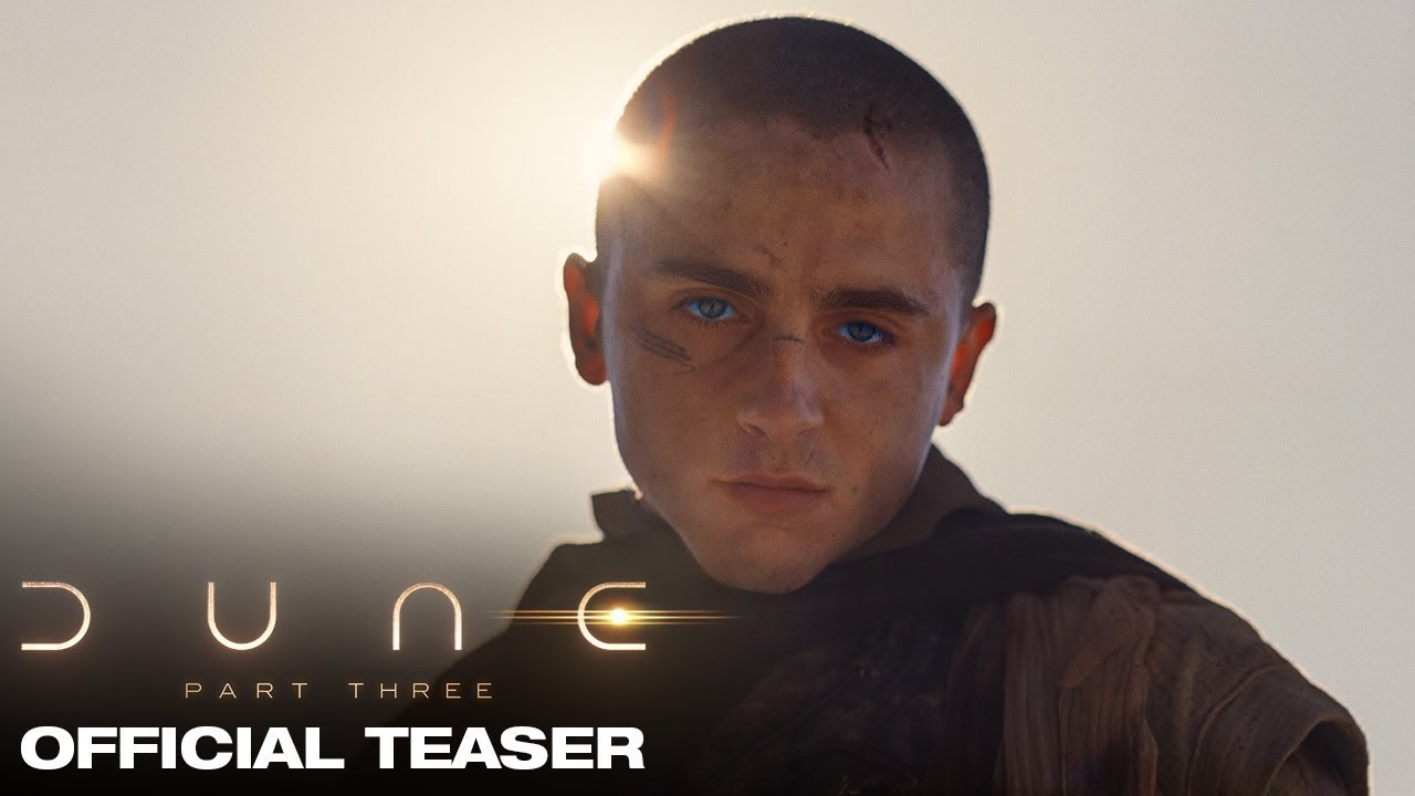 Official teaser trailer for Dune: Part Three (December 2026), Denis Villeneuve's trilogy conclusion distributed internationally by WBPI