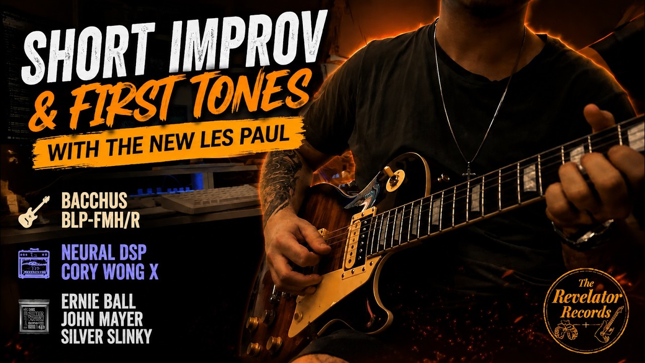 first tones with my new Les Paul : Bacchus BLP-FMH/R - YouTube