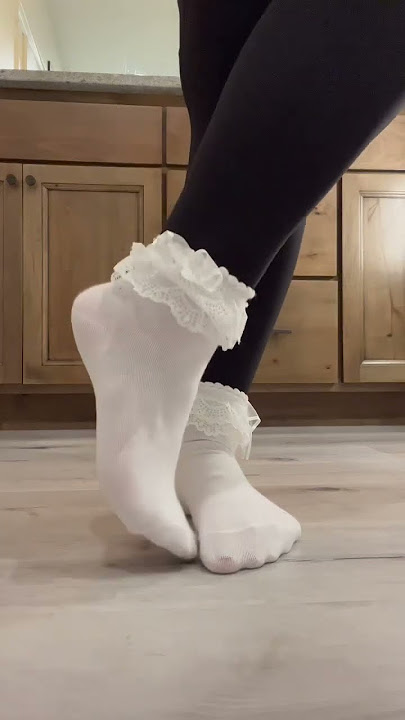Frilly socks, naughty girl 😈🦶🏼🥵 #feet #socks